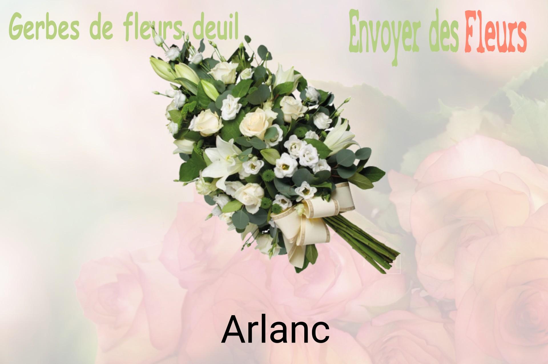 Gerbe de fleurs de deuil livrée à Arlanc